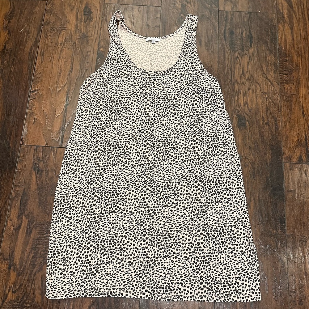 Z Supply Pink and Black Leopard Mini Tank Dress